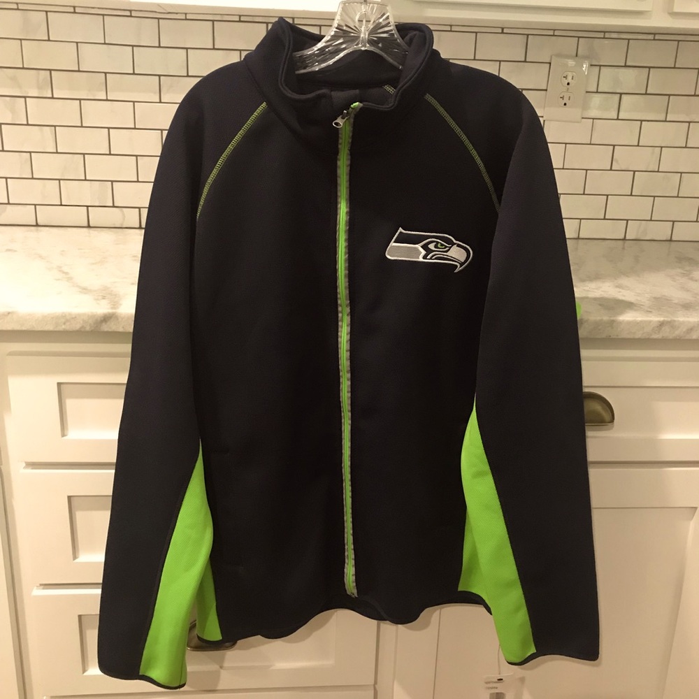 New Seattle Seahawks NFL Jacket Full ZIP New with Tags Men’s Large - Picture 1 of 9